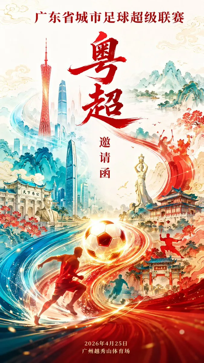 Guangdong Super League Invitation Poster