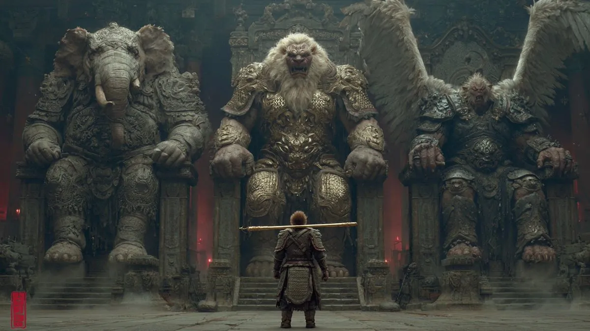 Lion Camel Ridge Dark Myth Scene